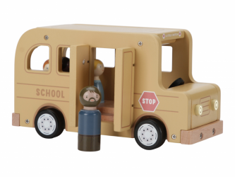 Little Dutch Školní autobus s figurkami dřevěný