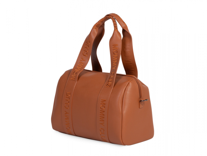 Childhome Přebalovací taška Mommy Club Signature Vegan Leather Brown