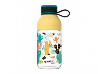 Quokka Plastová láhev Ice Kids s poutkem Cactus 430 ml