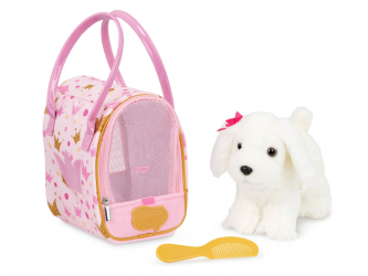 Pucci Pups Pejsek bílý v kabelce Pink Crown Glam Bag