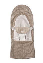 BabyBjörn Potah na lehátko Soft Grey beige/White mesh