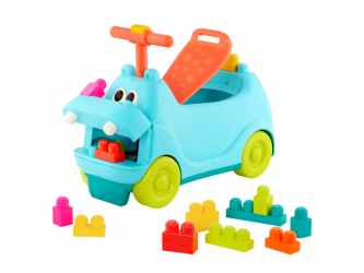 B-Toys Odrážedlo s kostkami Hippo LocBloc