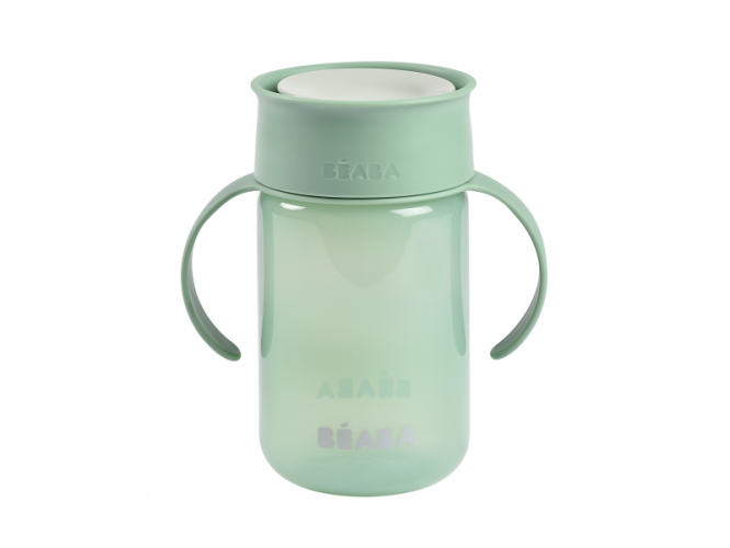 Beaba Hrnek trénovací 360° Green 340 ml 12m+