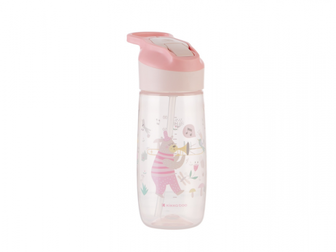 KikkaBoo Hrnek se silikonovým pítkem 450ml 12m+ Music Fest Pink