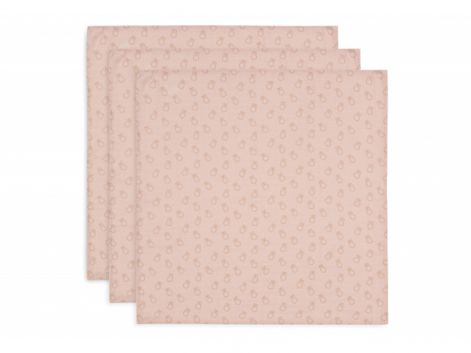 Jollein Pleny 3 ks 70x70 cm Miffy Silhouettes Wild Rose