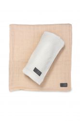 VINTER & BLOOM Sada dek Soft Grid + Muslin White/Beige