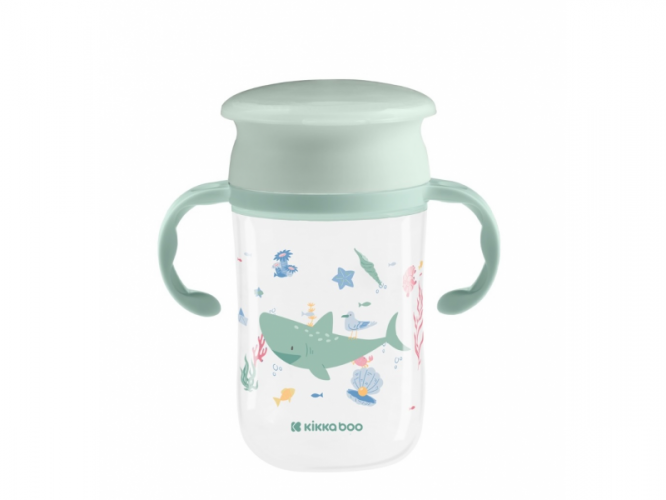 KikkaBoo Hrnek trénovací 360° 300ml 12m+ Deep Sea Mint