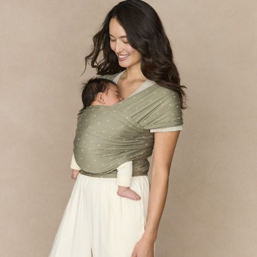 Ergobaby Šátek/Aura Sustainably Sourced Knit Baby Wrap - Olive Diamonds