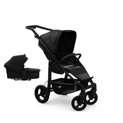 Kočárek TFK Mono4 SET combi pushchair + stroller seat - air chamber wheel unit Black