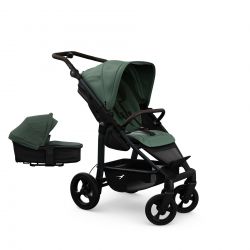 Kočárek TFK Mono4 SET combi pushchair + stroller seat - air chamber wheel unit Olive