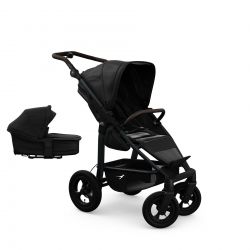 Kočárek TFK Mono4 SET combi pushchair + stroller seat - air wheel unit Black