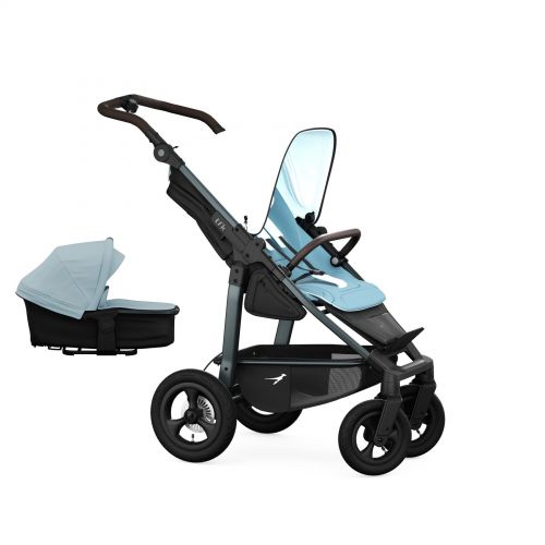 Kočárek TFK Mono4 SET combi pushchair + stroller seat - air wheel unit Blue dual color