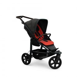 Kočárek TFK Mono3 stroller - air chamber wheel unit Anthracite with red highlights