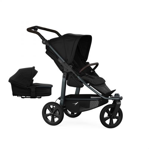 Kočárek TFK Mono3 SET combi pushchair + stroller seat - air chamber wheel unit Black