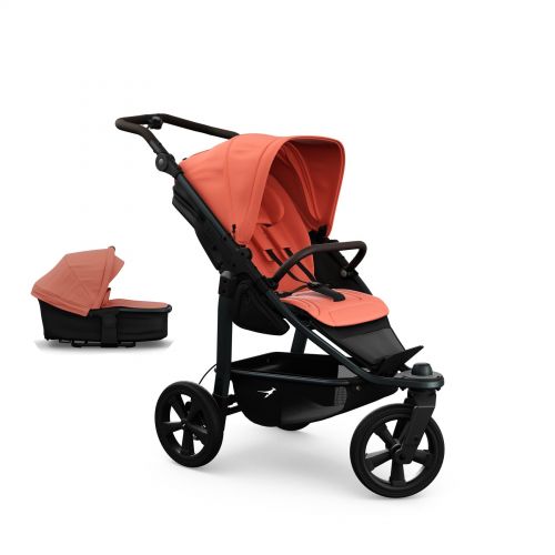 Kočárek TFK Mono3 SET combi pushchair + stroller seat - air chamber wheel unit Salmon