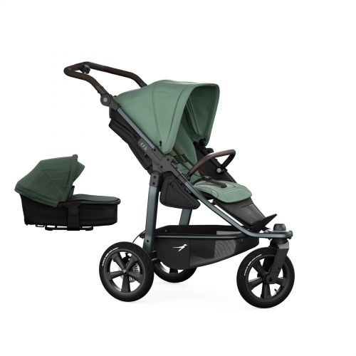 Kočárek TFK Mono3 SET combi pushchair + stroller seat - air wheel unit Olive