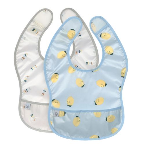 Lässig Set bryndáků Lightweight Bib Happy Fruits lemon