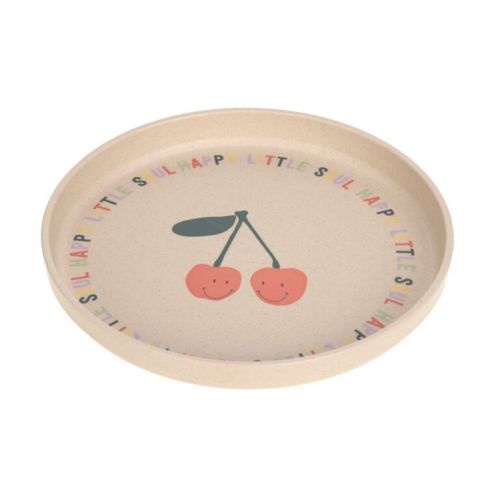 Lässig Talíř Plate PP/Cellulose Happy Fruits cherry