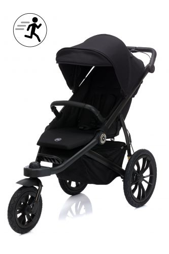 Kočárek Fillikid Jogger Run black melange