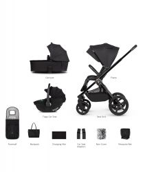 Kočárek Venicci Upline 2 All Black + autosedačka Venicci Tiago