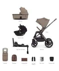 Kočárek Venicci Upline 2 SE Powder + autosedačka Venicci Tiago + Isofix báse 360° Tiago