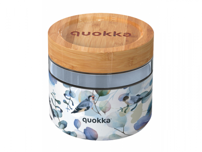 Quokka Skleněná nádoba na jídlo Deli Blue Nature 820 ml