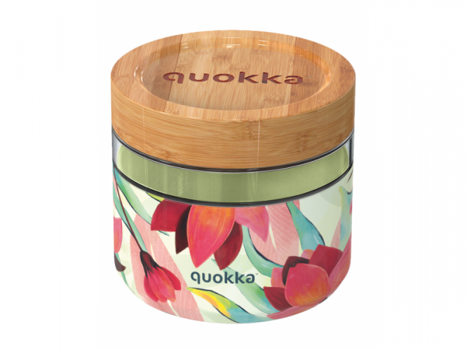 Quokka Skleněná nádoba na jídlo Deli Spring 820 ml