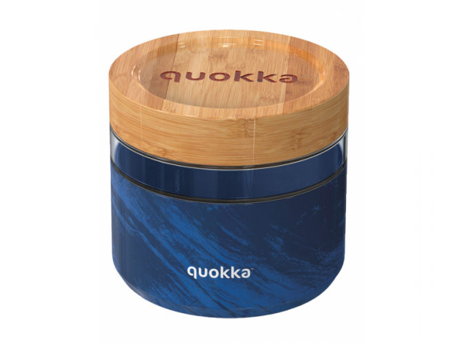 Quokka Skleněná nádoba na jídlo Deli Wood Grain 820 ml