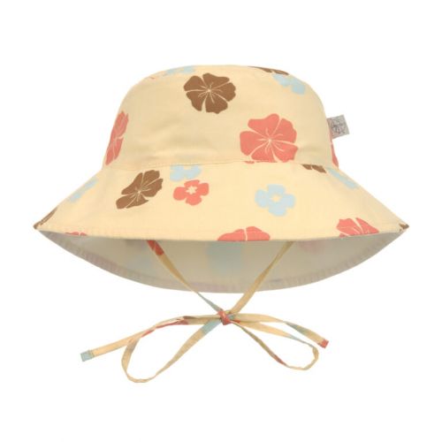 Sun Protection Bucket Hat flowers vanilla 07-18 mo.