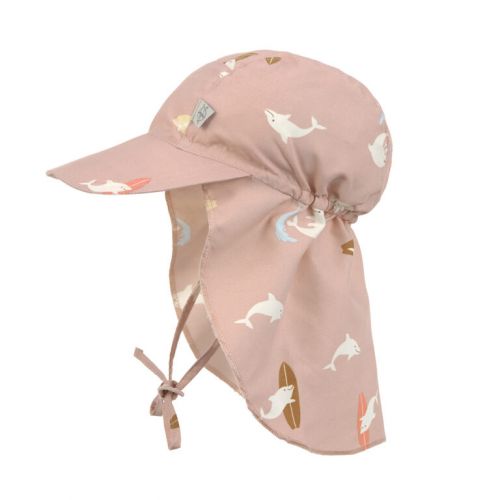 Sun Protection Flap Hat dolphin peach 07-18 mo.