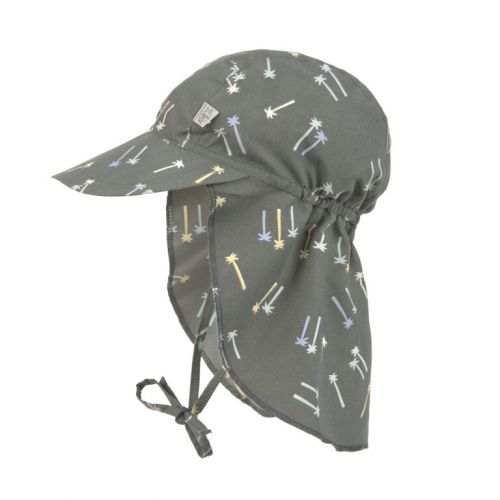 Sun Protection Flap Hat palms deep olive 07-18 mo.