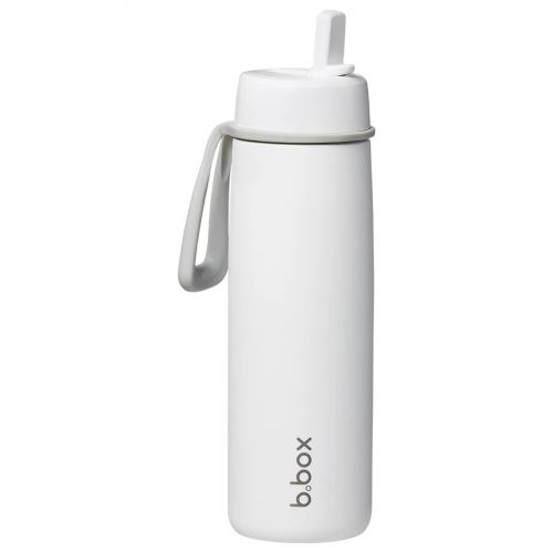 b.box Nerezová termoláhev s brčkem 690 ml white out