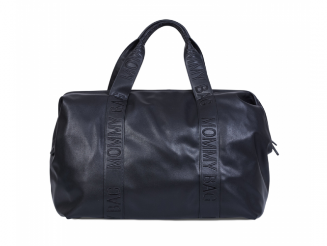 Childhome Přebalovací taška Mommy Bag Signature Vegan Leather Black