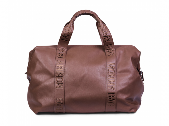 Childhome Přebalovací taška Mommy Bag Signature Vegan Leather Dark Brown