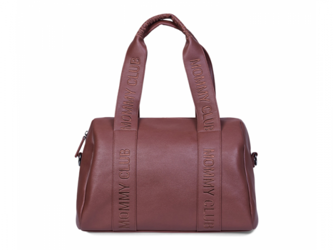 Childhome Přebalovací taška Mommy Club Signature Vegan Leather Dark Brown