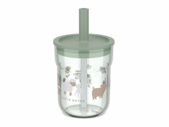 Little Dutch Kelímek s brčkem 250 ml Farma