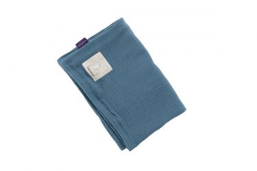TRÄUMELAND Mušelínová deka 100 x 75 cm Jeansblau