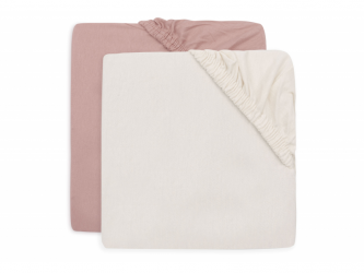 Jollein Prostěradlo napínací 120x60 cm 2 ks Wild Rose/Ivory