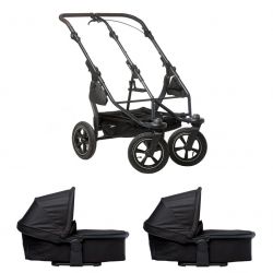 Kočárek TFK Set Duo2 frame 2025 - air wheel + carrycot black