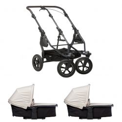 Kočárek TFK Set Duo2 frame 2025 - air wheel + carrycot sand