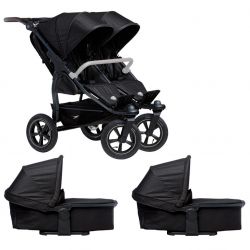 Kočárek TFK Set Duo2 frame 2025 - air wheel carrycot + seat black