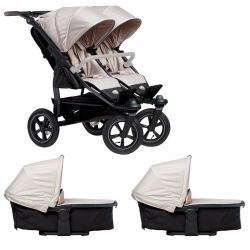 Kočárek TFK Set Duo2 frame 2025 - air wheel carrycot + seat sand