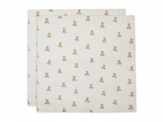 Jollein Pleny zavinovací 2ks 115x115 cm Teddy Bear