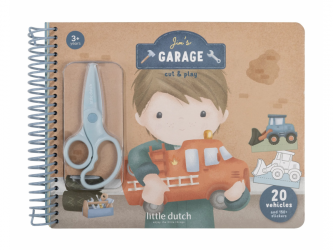Little Dutch Kniha s vystřihovacími auty Jim
