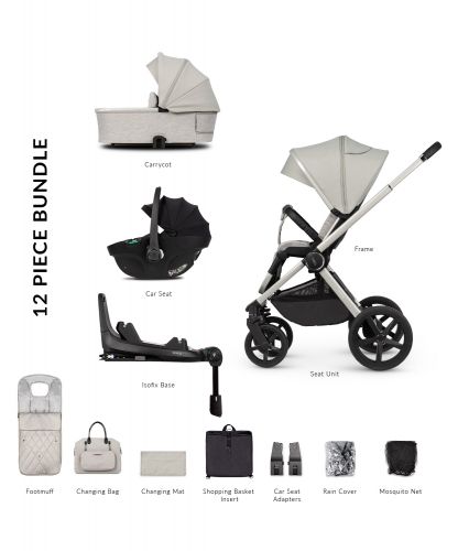 Kočárek Venicci Upline Moonstone + autosedačka Venicci Tiago + Isofix base 360° Tiago