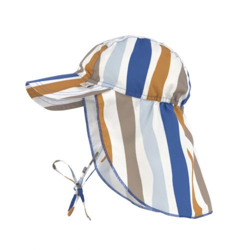 Lässig Klobouček Sun Protection Flap Hat waves blue/nature 19-36 mon.