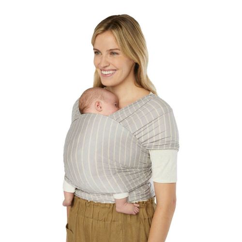 Ergobaby Šátek/Aura Sustainably Sourced Knit Baby Wrap - Grey Stripes