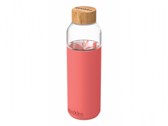 Quokka Skleněná láhev Flow Pink Botanical 660 ml