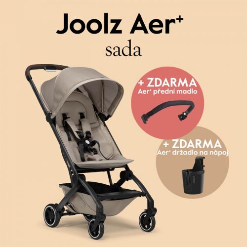 Kočárek Joolz AER+ Sandy taupe l SADA madlo a držadlo na nápoj