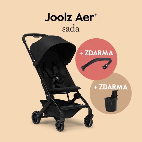 Kočárek Joolz AER+ Space black l SADA madlo a držadlo na nápoj